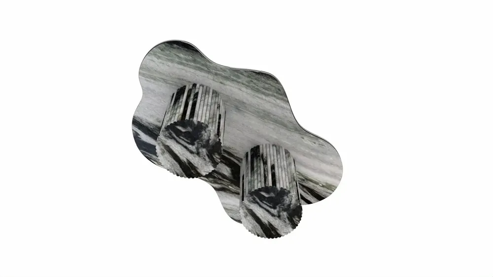 Tables de jardin - Tables basses - 110X70X40 cm - Nunoca - Marbre Panda - STONE VALLEY