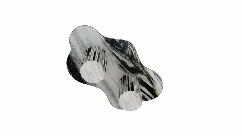 Lawn tables - Coffee tables -130X80X40 cm - Nunoca - Marbre Panda - STONE VALLEY