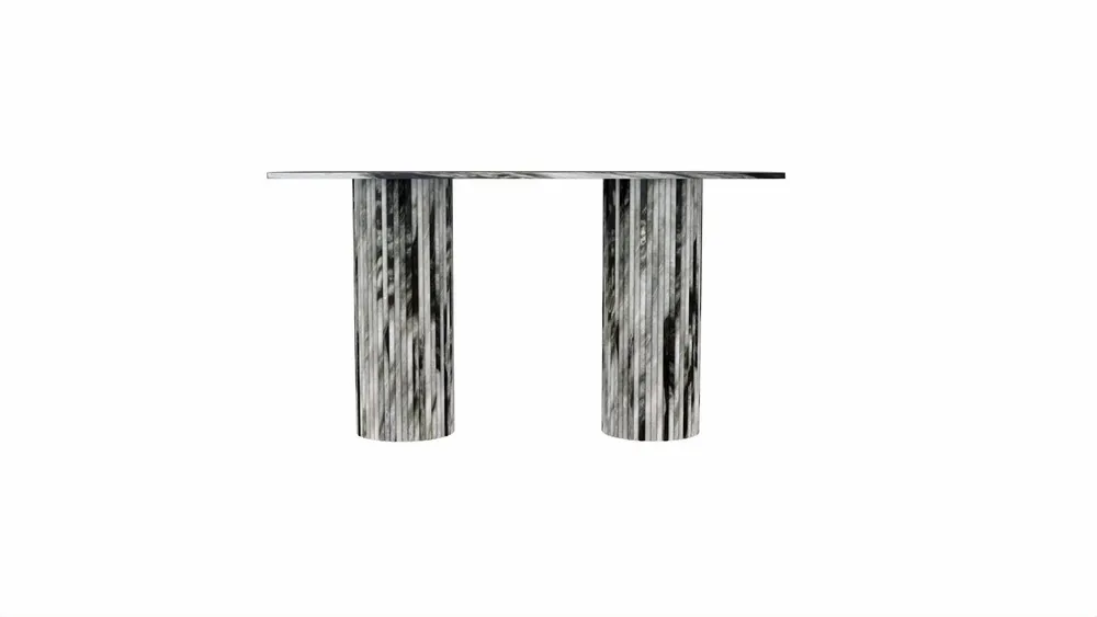 Tables for hotels - Console table -160X40X85 cm - Ombrure - Marbre Panda - STONE VALLEY