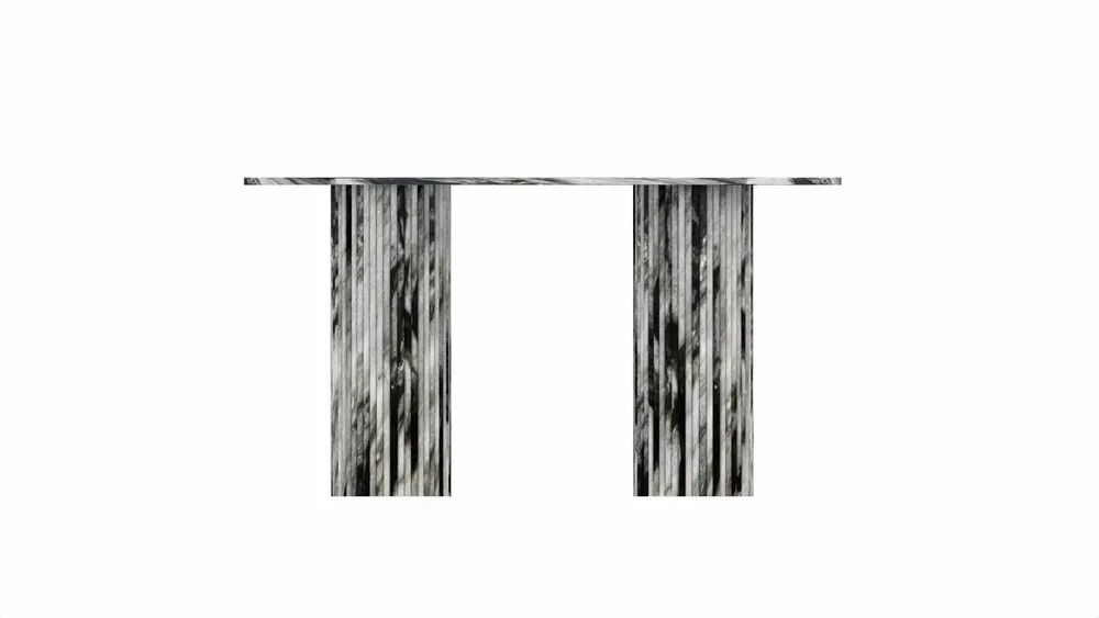 Tables for hotels - Console table -160X40X85 cm - Ombrure - Marbre Panda - STONE VALLEY