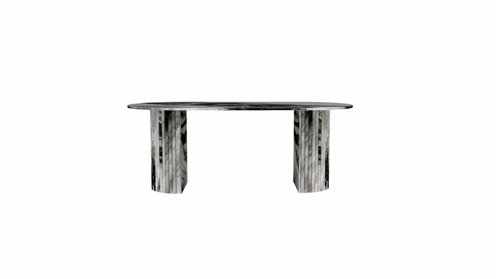 Lawn tables - Dining Tables -200X100X75 cm - Refleko - Marbre Panda - STONE VALLEY