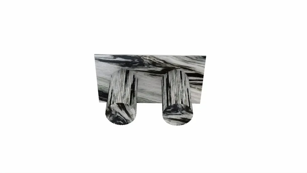 Lawn tables - Dining Tables -160X90X75 cm - Jaspura - Marbre Panda - STONE VALLEY