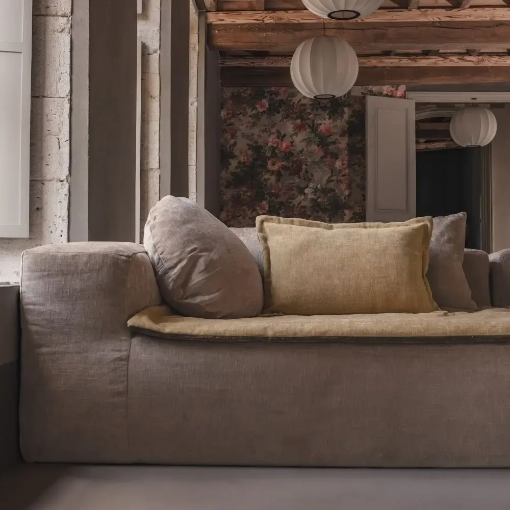 Sofas - FAMILY - 4-seater velvet sofa 320 x 130 cm - BED AND PHILOSOPHY - ÂME PHILO