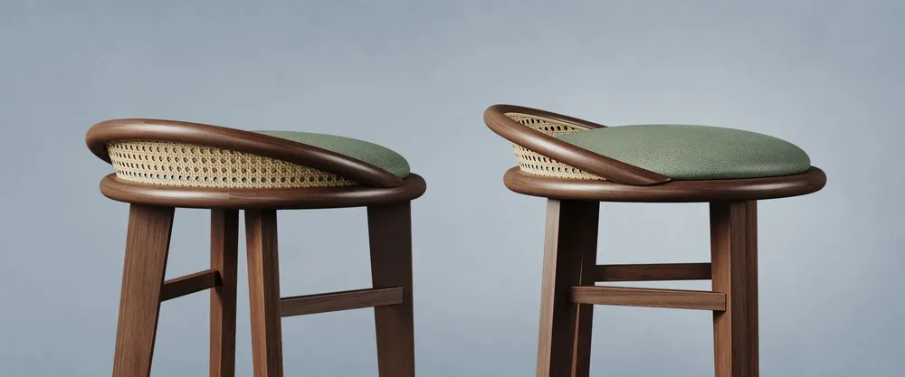 Tabourets - Brummell Bar Stool Handmade by Wood Tailors Club - WOOD TAILORS CLUB
