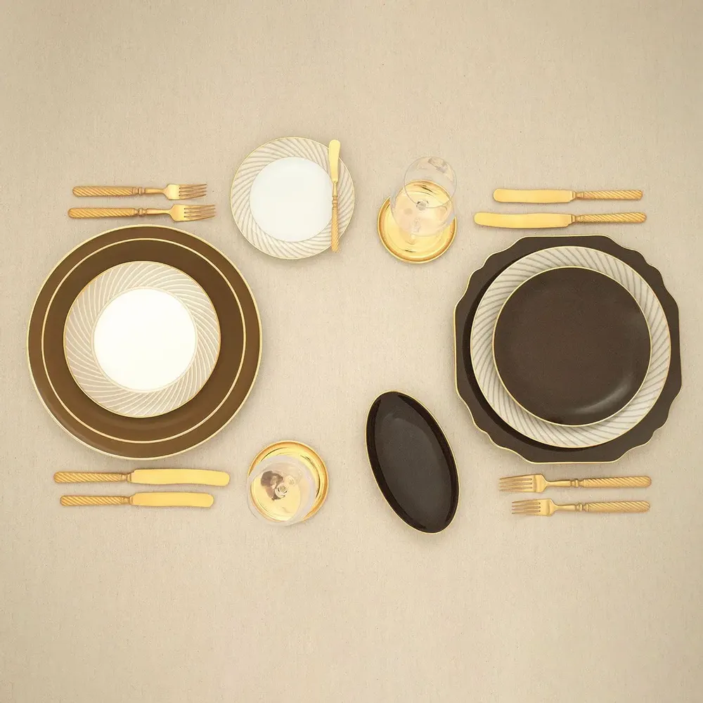 Formal plates - Maple and Walnut - Dinneware - PORCEL