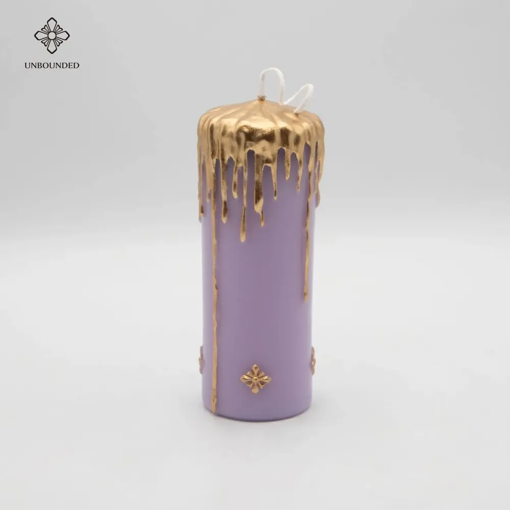 Bougies - Bougie pilier gothique Gold-Drip - HK XIFENG LIMITED