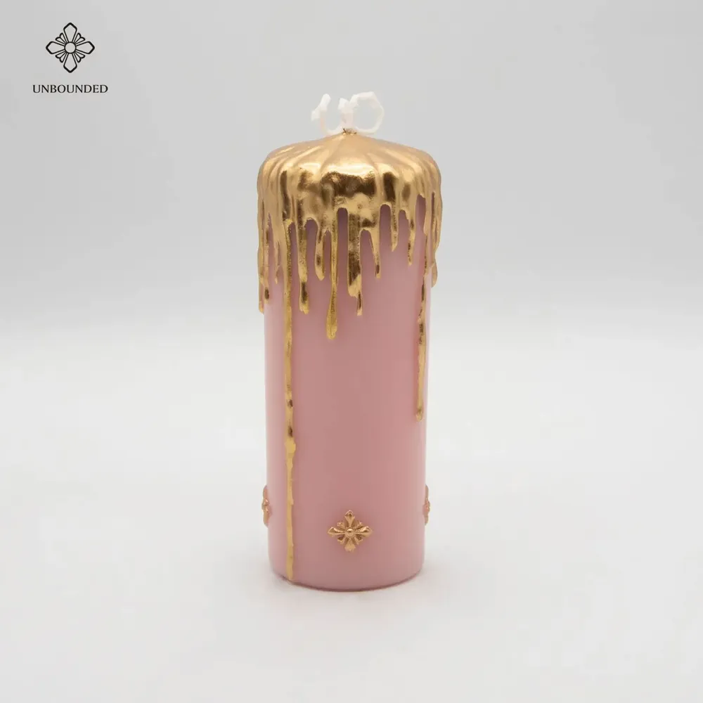 Bougies - Bougie pilier gothique Gold-Drip - HK XIFENG LIMITED