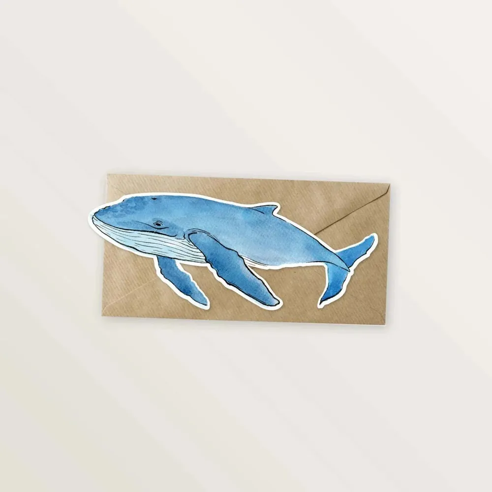 Card shop - 5 die-cut cards shaped like sea animals - TABLE À CARTES