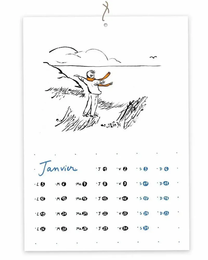 Range-tout - Calendrier 2026 - A la plage - TABLE À CARTES