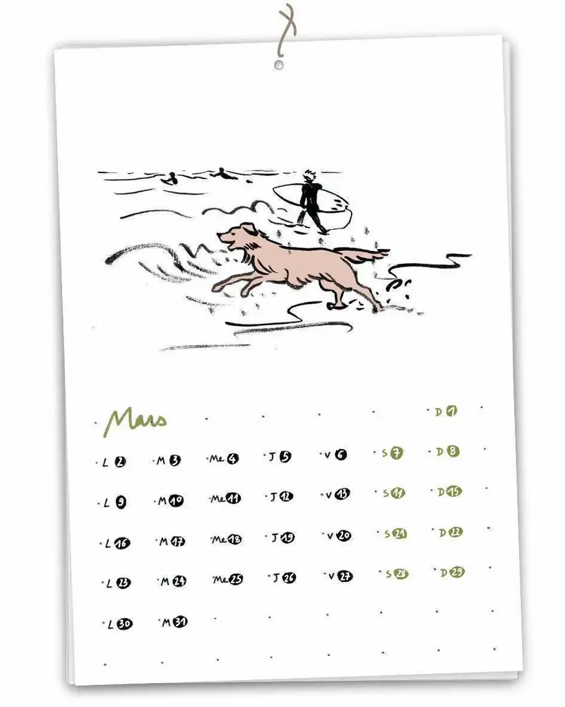 Range-tout - Calendrier 2026 - A la plage - TABLE À CARTES