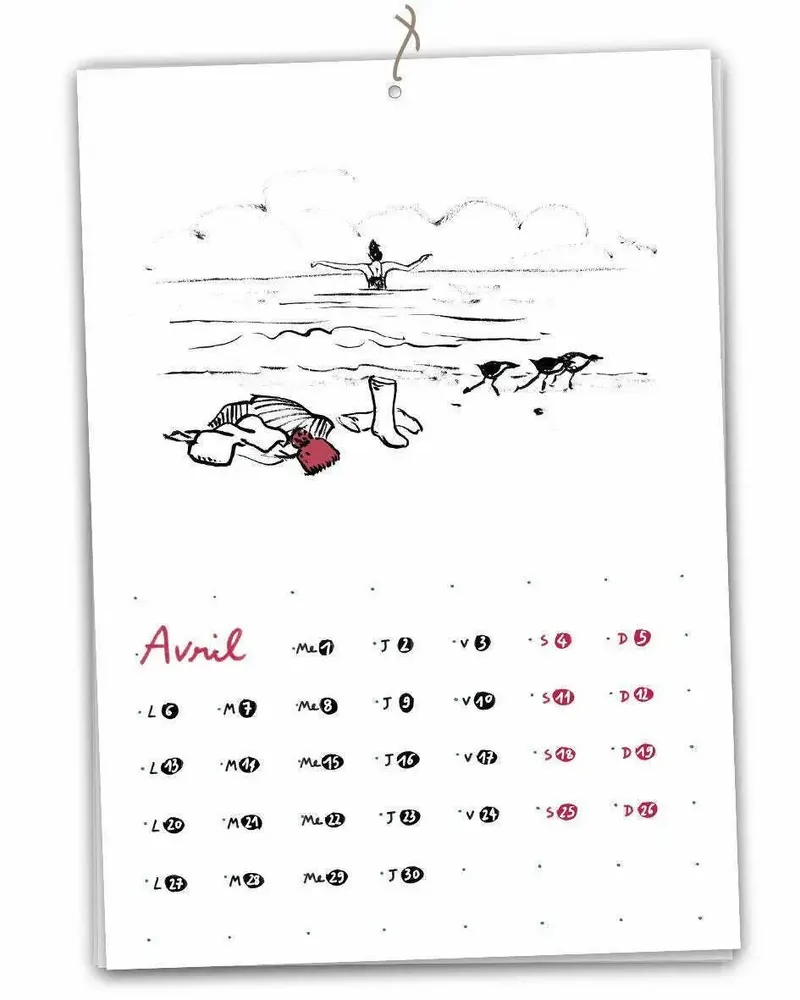 Range-tout - Calendrier 2026 - A la plage - TABLE À CARTES