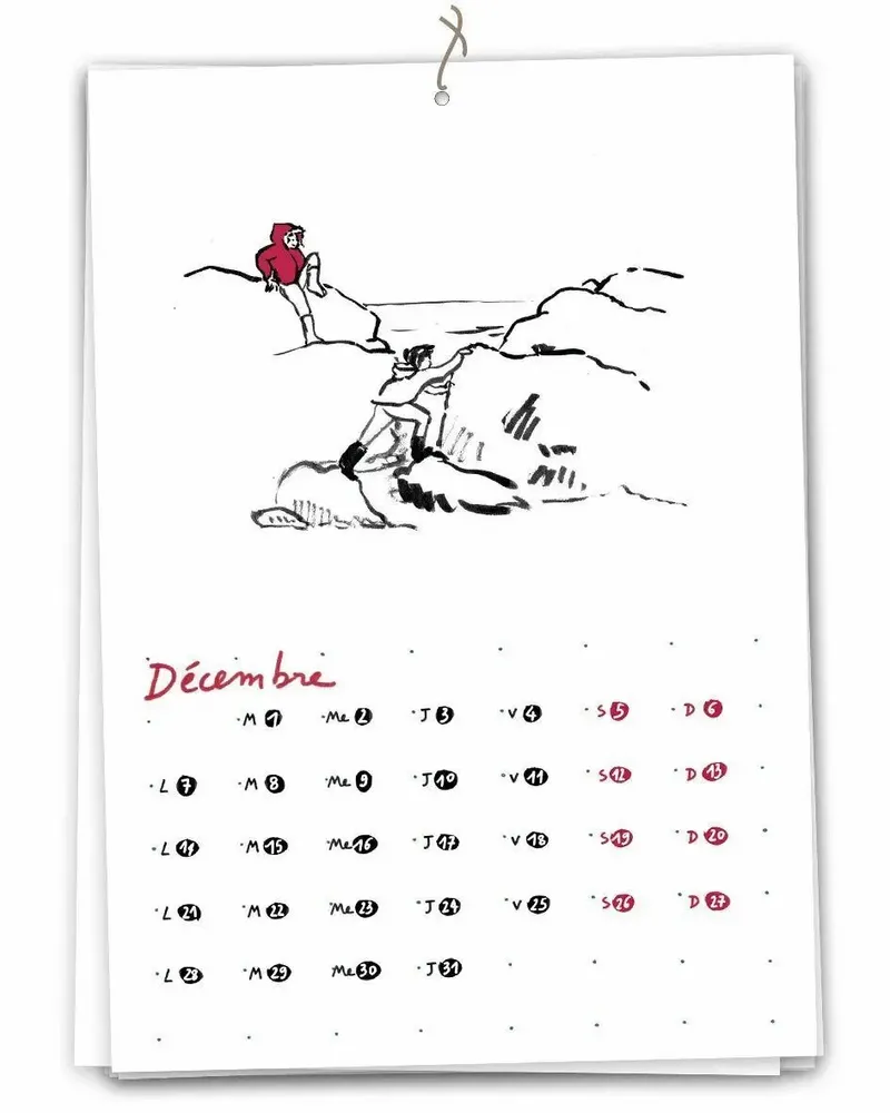 Range-tout - Calendrier 2026 - A la plage - TABLE À CARTES
