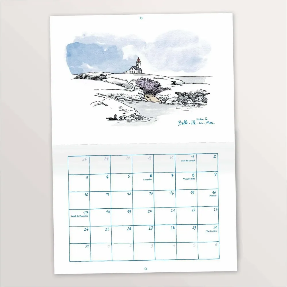 Range-tout - Calendrier mural 2027 illustré – D'île en île - A3 - TABLE À CARTES