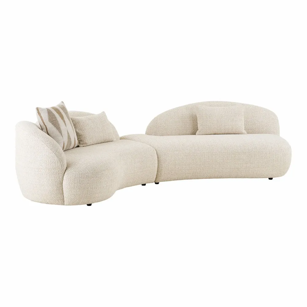 Sofas - Amol Sofa with 3 cushions, sand, HN1427 - HOUSE NORDIC