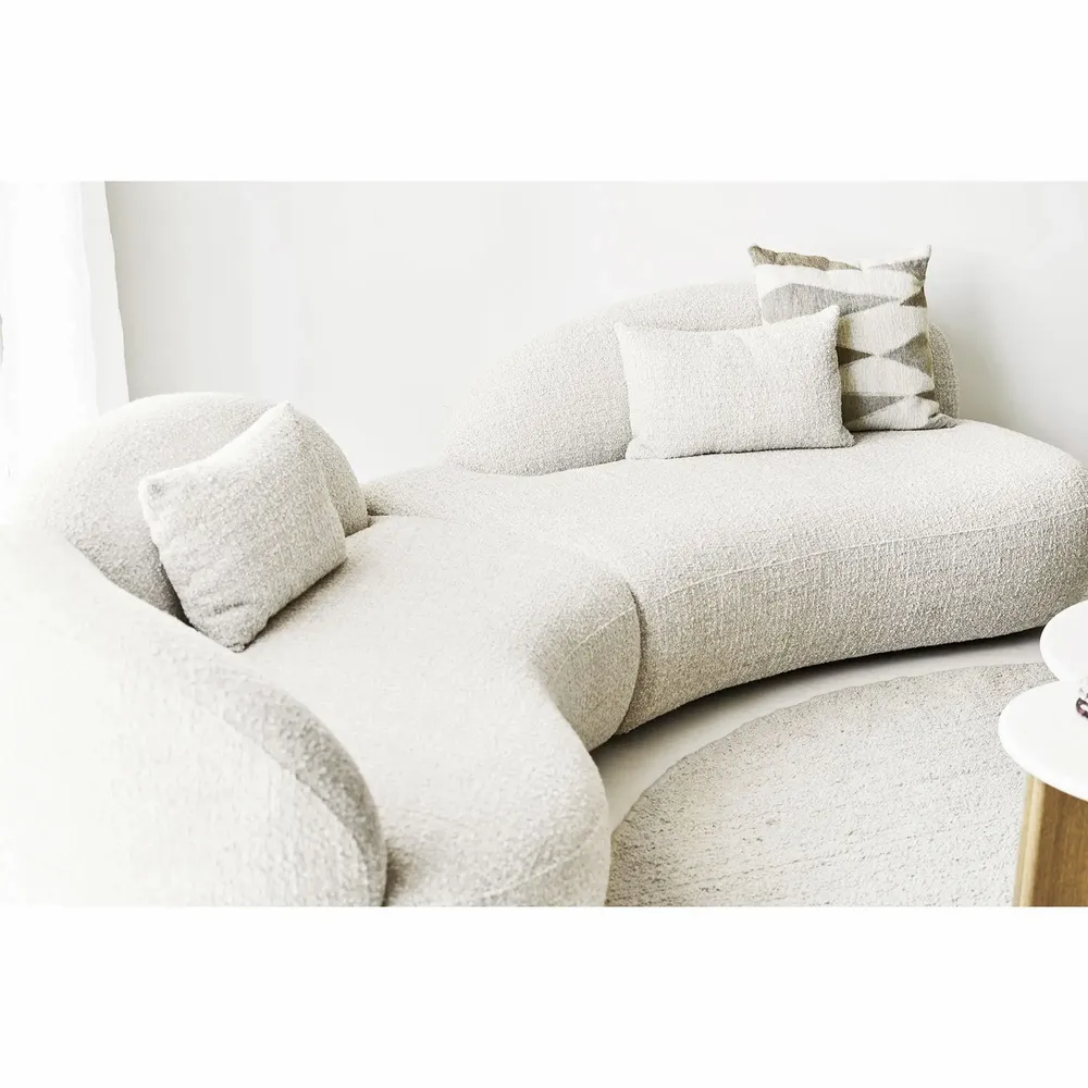 Sofas - Amol Sofa with 3 cushions, sand, HN1427 - HOUSE NORDIC