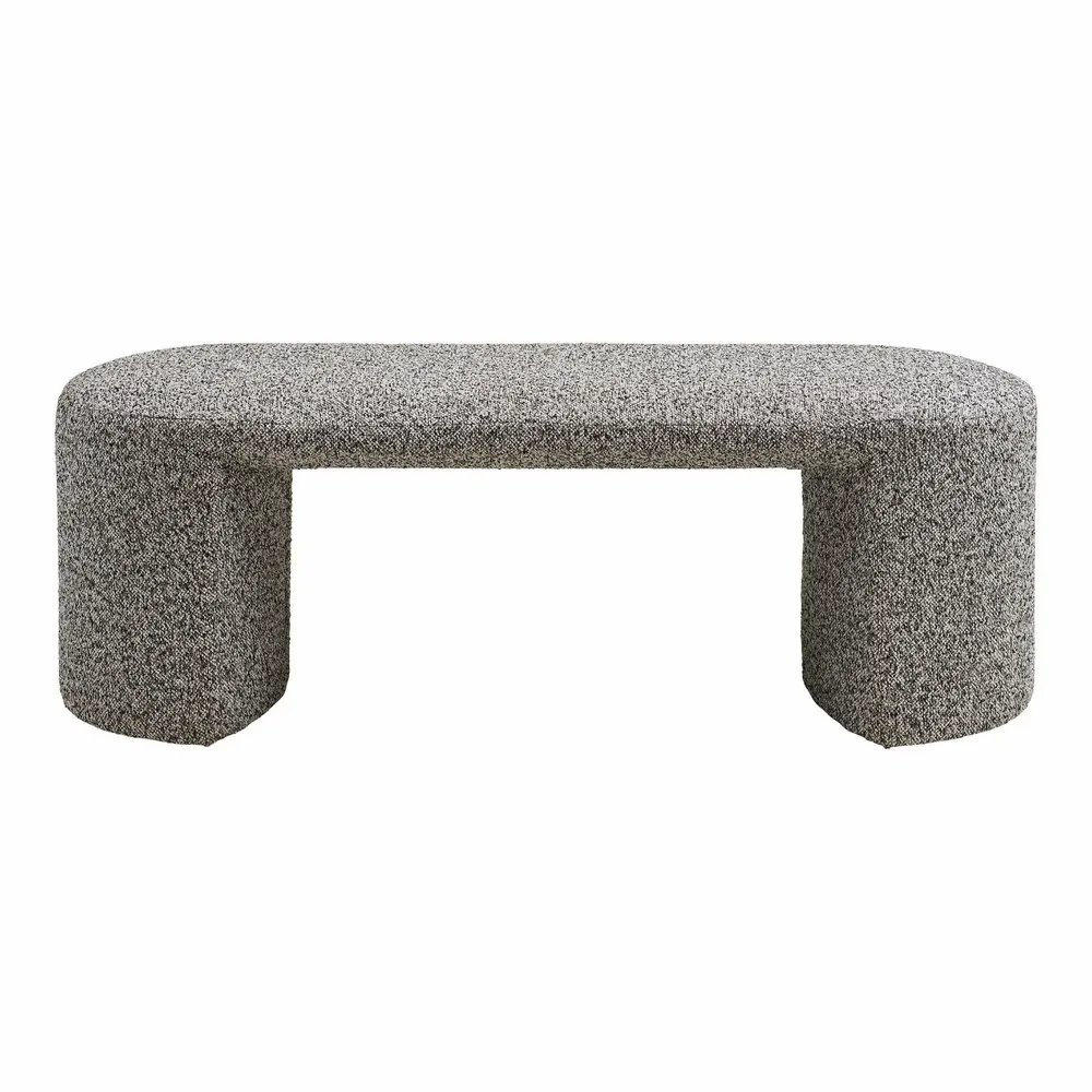 Benches - Westport Bench, bouclé, black/white, 120x45x44 cm, HN1243 - HOUSE NORDIC