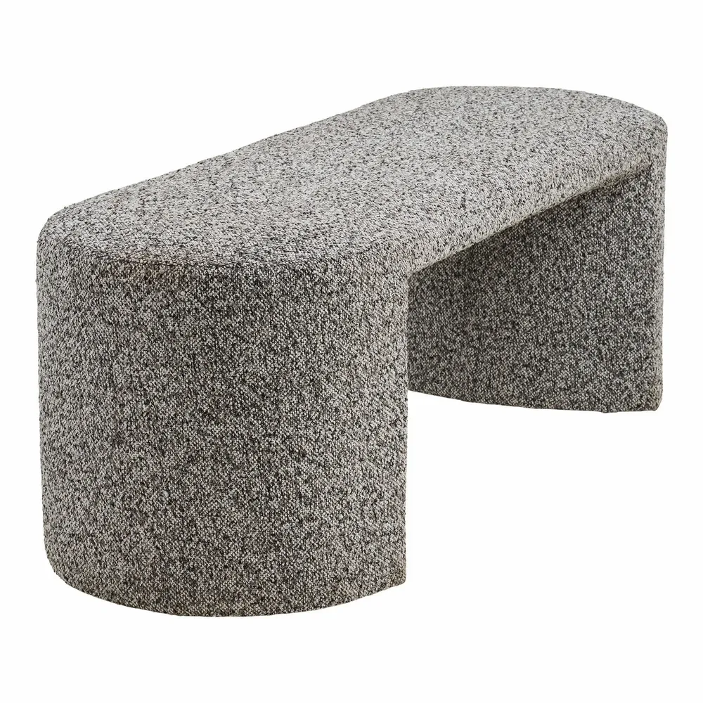 Benches - Westport Bench, bouclé, black/white, 120x45x44 cm, HN1243 - HOUSE NORDIC