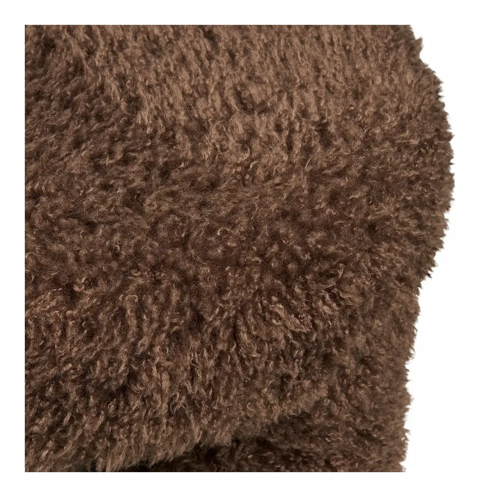 Benches - Gisborne Pouf, brown, ø42x38 cm, HN1355 - HOUSE NORDIC