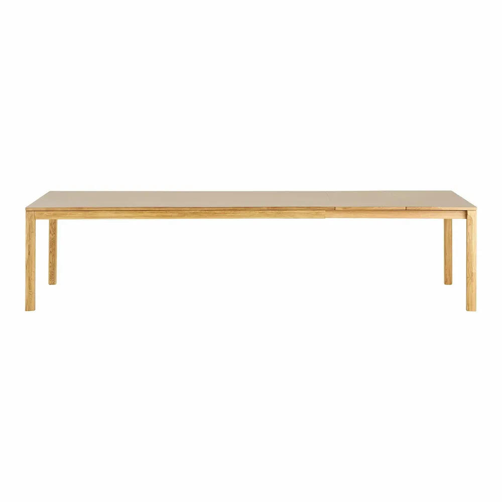 Tables Salle à Manger - Table à manger Bowen, chêne/hpl, sable naturel/foncé, incluant deux plaques d’extension, 100x220-270-320x75 cm - HOUSE NORDIC
