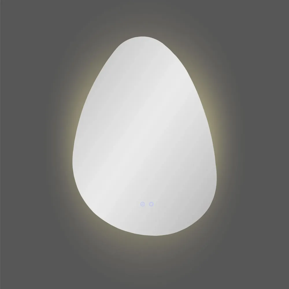 Mirrors - Kiama Mirror with LED, anti-fog and 3 light settings, organic shape, 58×80 cm - HOUSE NORDIC