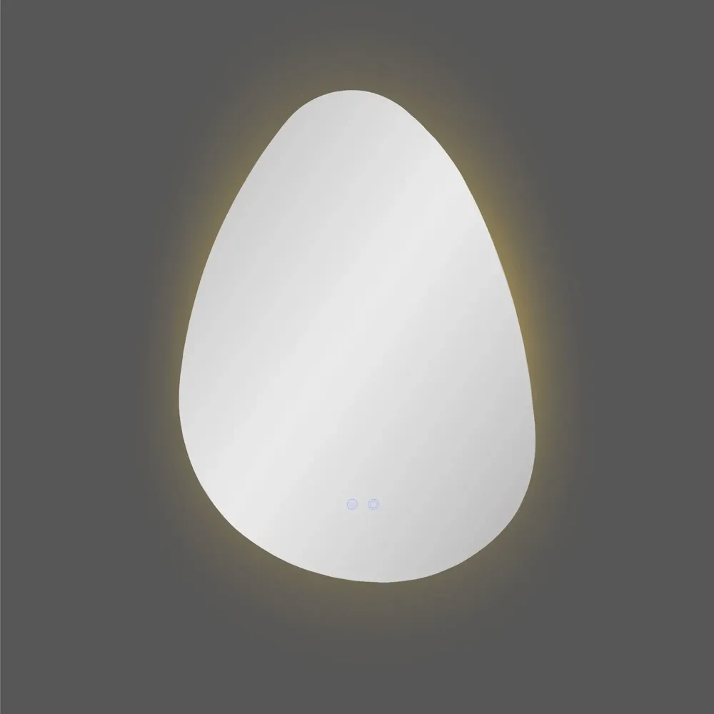Mirrors - Kiama Mirror with LED, anti-fog and 3 light settings, organic shape, 58×80 cm - HOUSE NORDIC