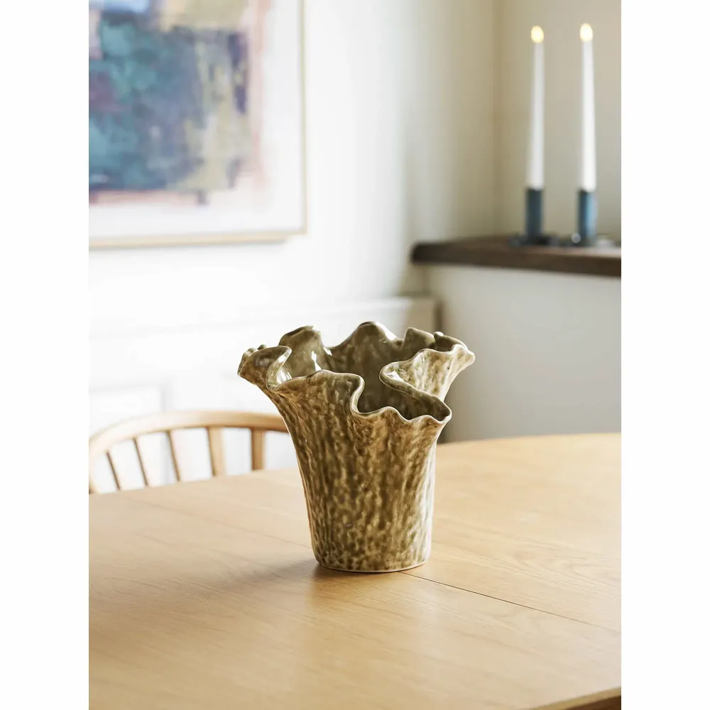 Vases - Vase, céramique, sable sombre, ø22x23,5 cm - HOUSE NORDIC