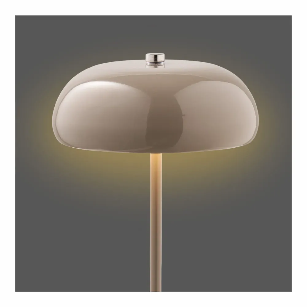 Lampes à poser - Lampe de table Margate, métal, rechargeable, taupe, ø16 cm - HOUSE NORDIC