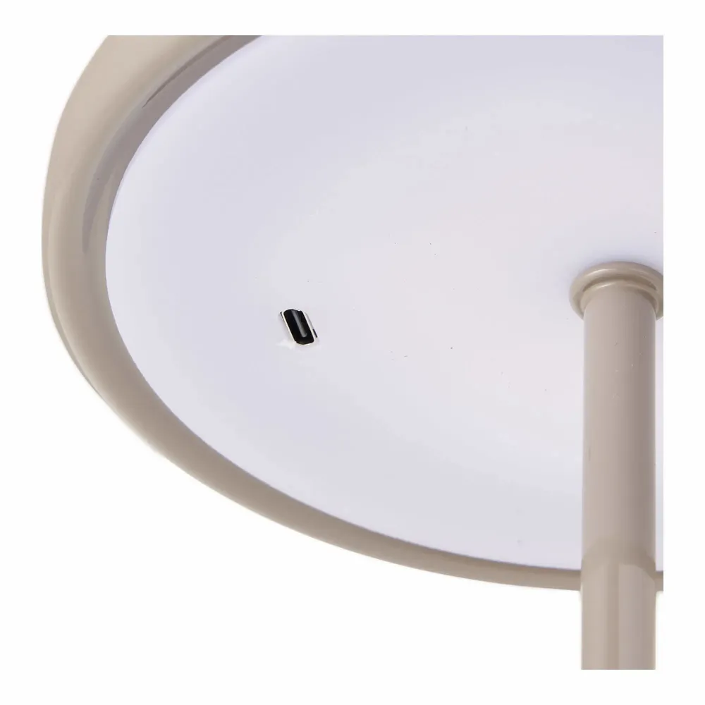 Lampes à poser - Lampe de table Margate, métal, rechargeable, taupe, ø16 cm - HOUSE NORDIC