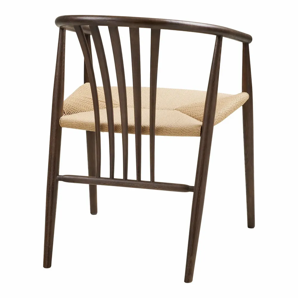 Chairs - Agustin Dining chair, natural wicker seat, oak, smoked - HOUSE NORDIC