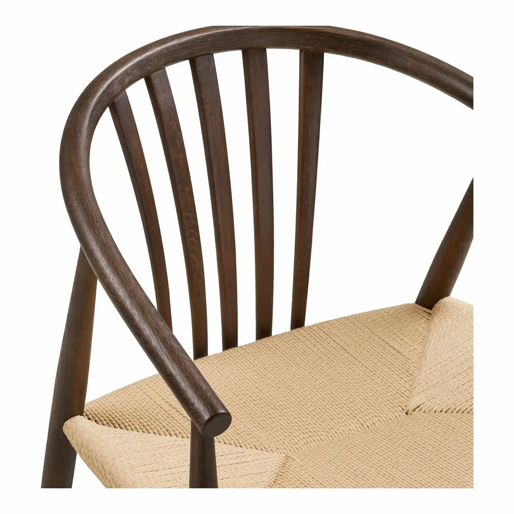 Chairs - Agustin Dining chair, natural wicker seat, oak, smoked - HOUSE NORDIC