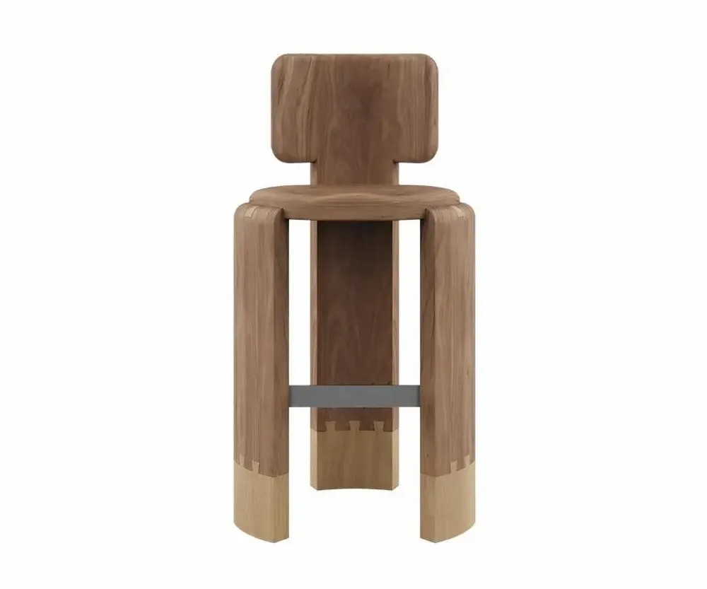 Chaises - Benjamin Bar Chair Indoor Handmade by Wood Tailors Club - WOOD TAILORS CLUB