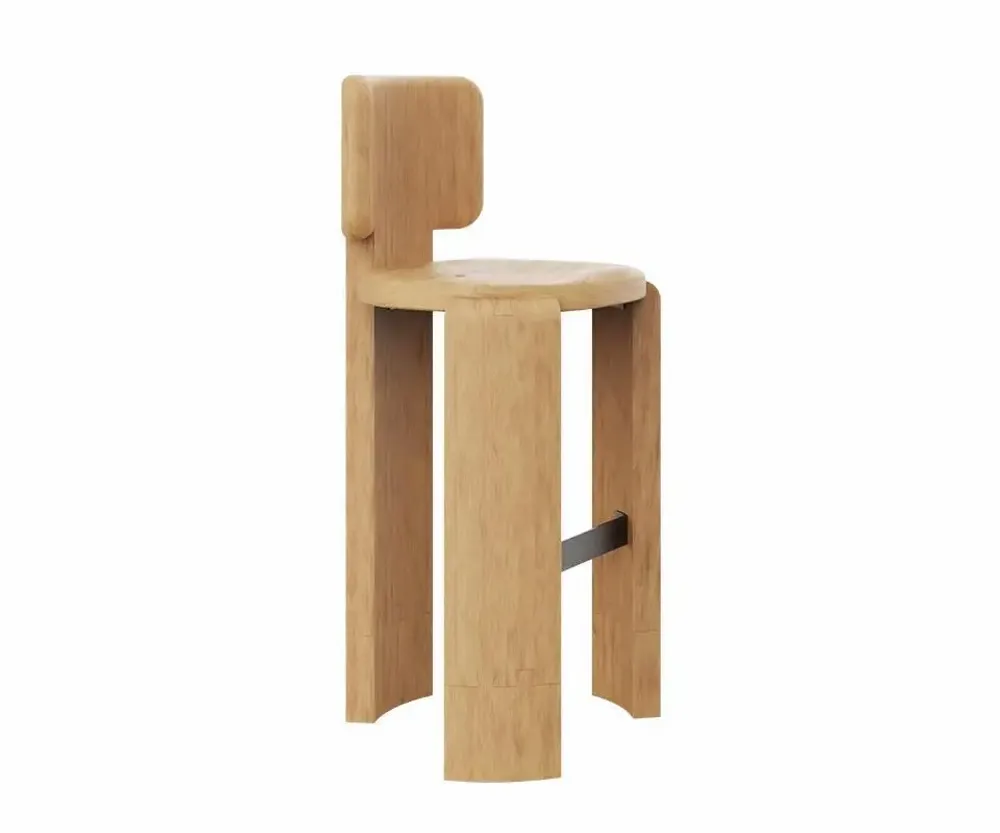 Chairs - Benjamin Bar Chair Outdoor Handmade by Wood Tailors Club - WOOD TAILORS CLUB