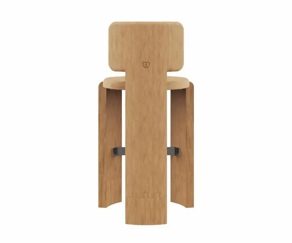 Chairs - Benjamin Bar Chair Outdoor Handmade by Wood Tailors Club - WOOD TAILORS CLUB