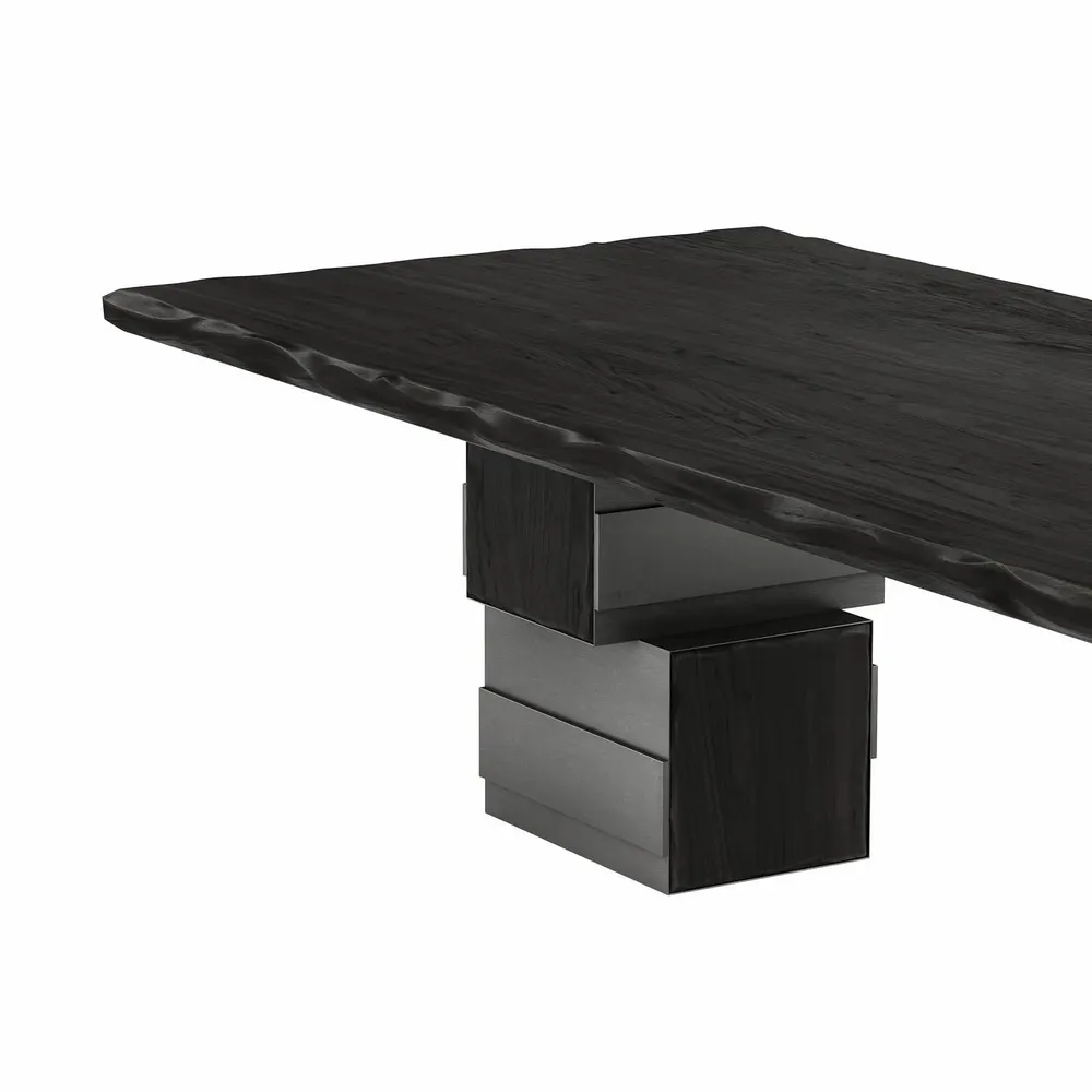 Dining Tables - Anthracite Dining Table Handmade by Porus Studio - PORUS STUDIO