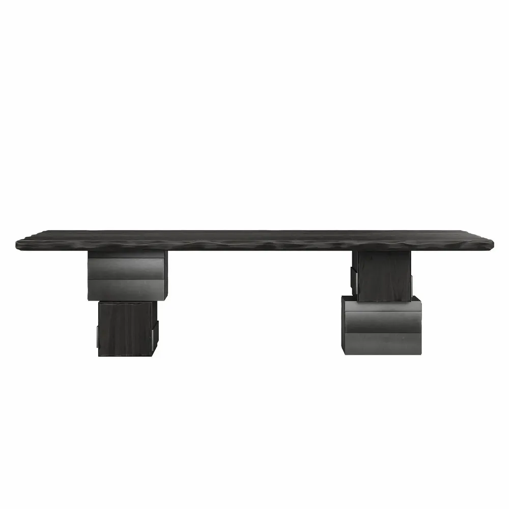 Dining Tables - Anthracite Dining Table Handmade by Porus Studio - PORUS STUDIO
