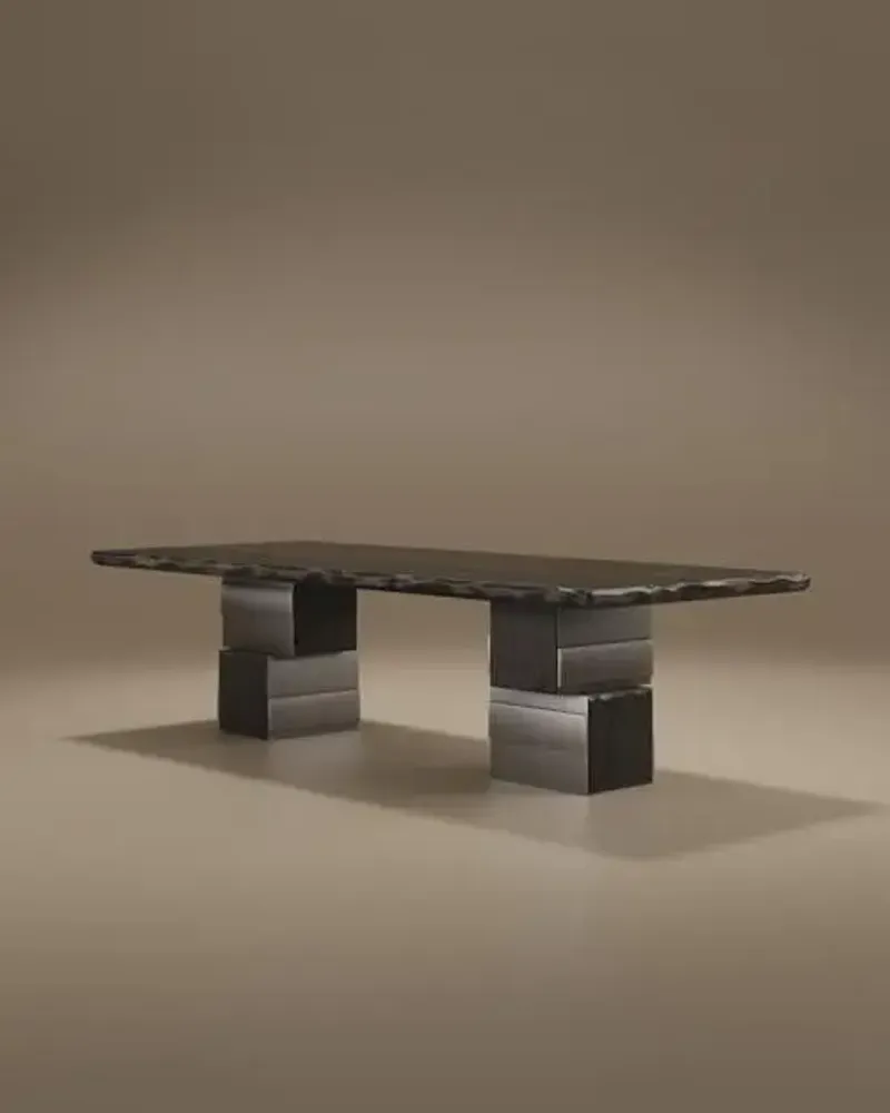 Dining Tables - Anthracite Dining Table Handmade by Porus Studio - PORUS STUDIO