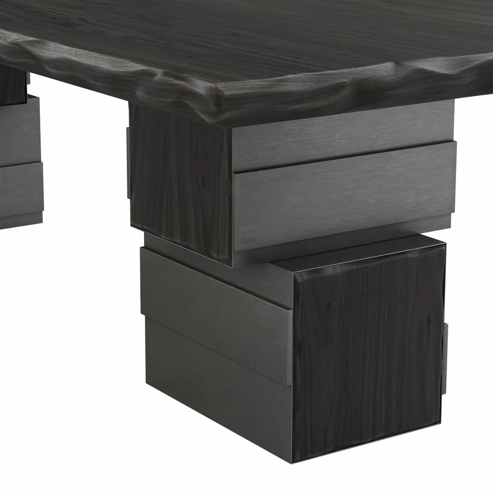 Dining Tables - Anthracite Dining Table Handmade by Porus Studio - PORUS STUDIO