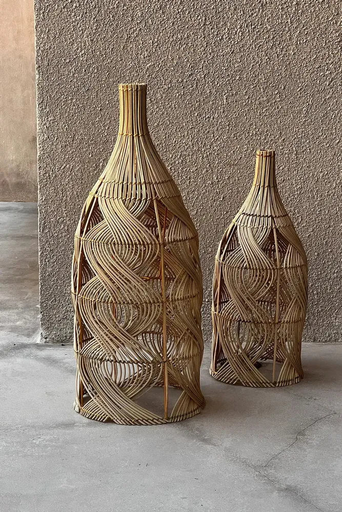 Floor lamps - The Garaffa Pendant - Natural - M - BAZAR BIZAR LIVING