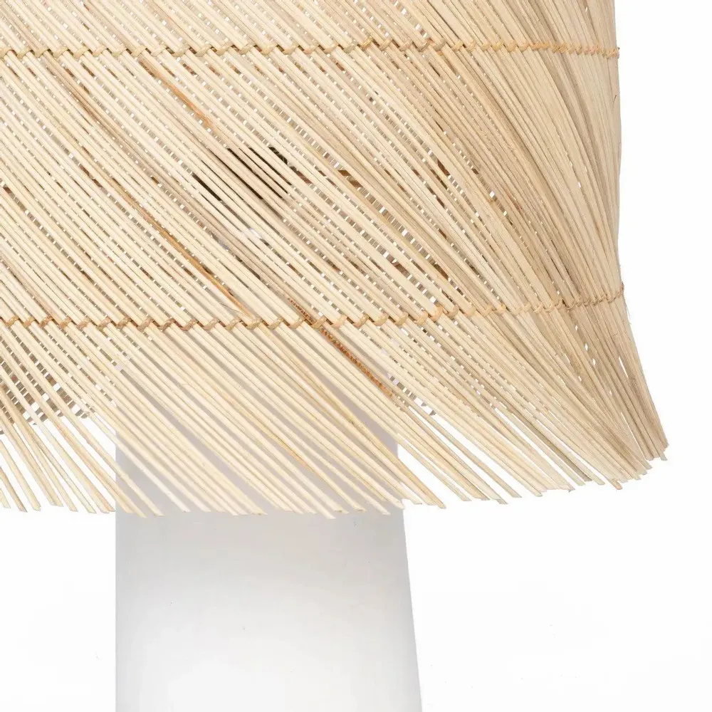 Table lamps - The Rattan Table Lamp - White Natural - BAZAR BIZAR LIVING