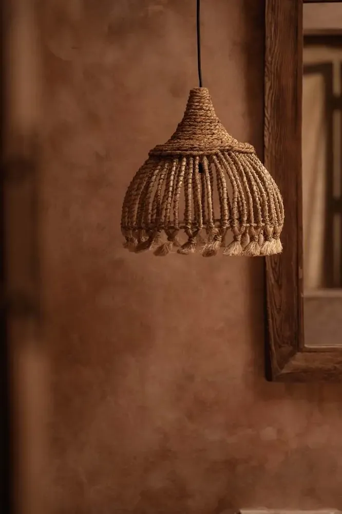 Blinds - The Abaca Tassel Pendant - Natural - S - BAZAR BIZAR LIVING