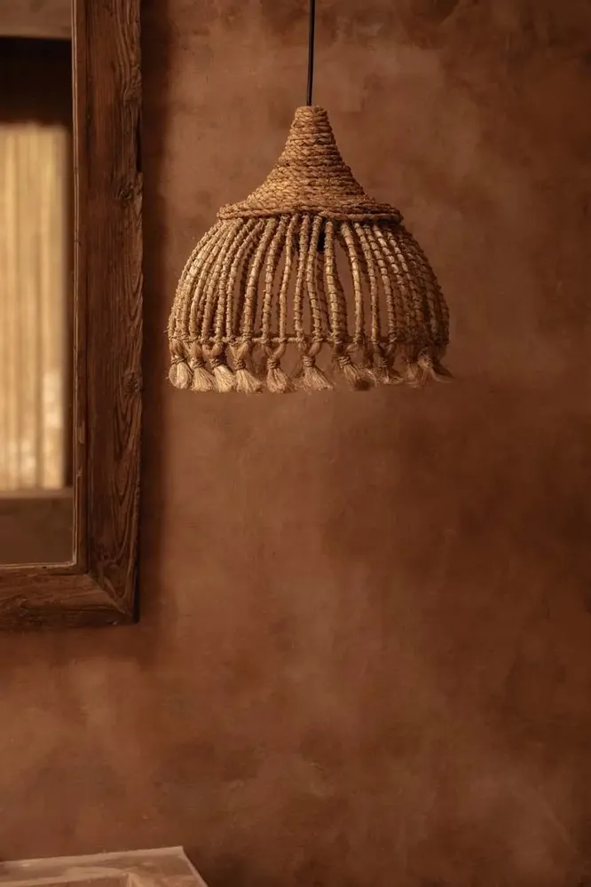 Blinds - The Abaca Tassel Pendant - Natural - S - BAZAR BIZAR LIVING
