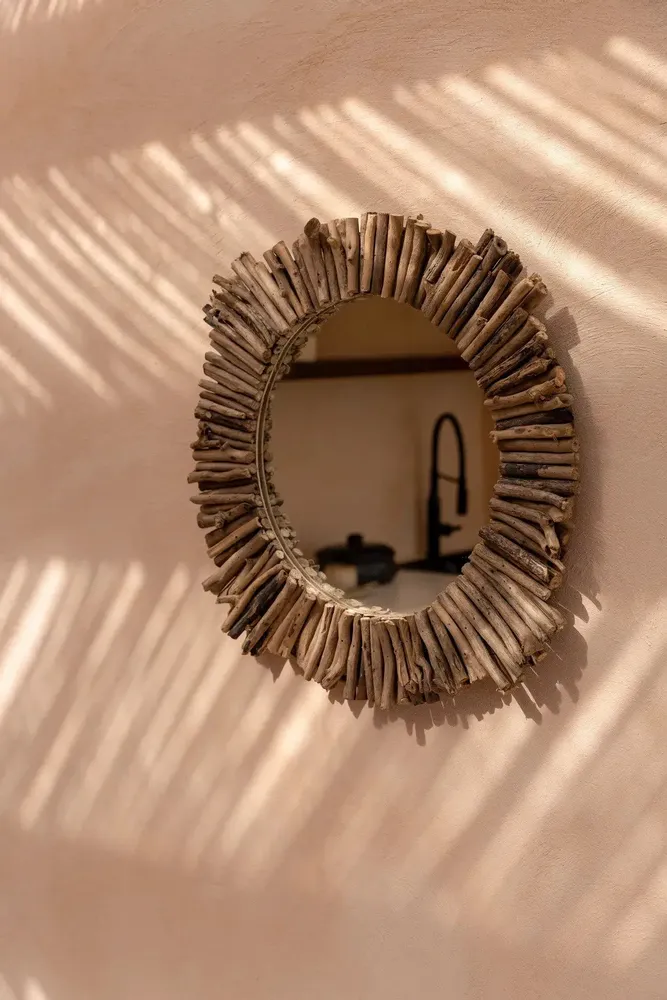 Miroirs - Le Miroir Driftwood Halo - Naturel - M - BAZAR BIZAR LIVING