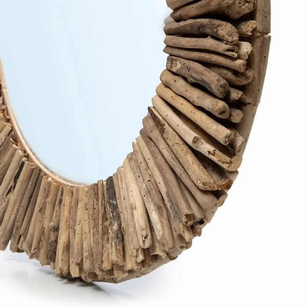 Miroirs - Le Miroir Driftwood Halo - Naturel - M - BAZAR BIZAR LIVING