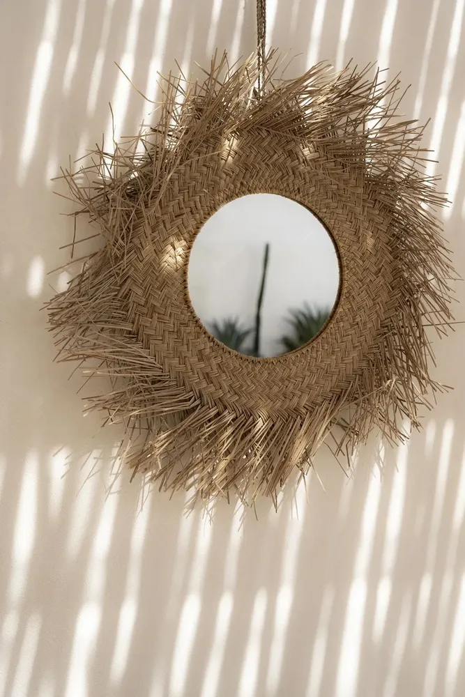 Mirrors - The Rotan Mirror - Natural - M - BAZAR BIZAR LIVING