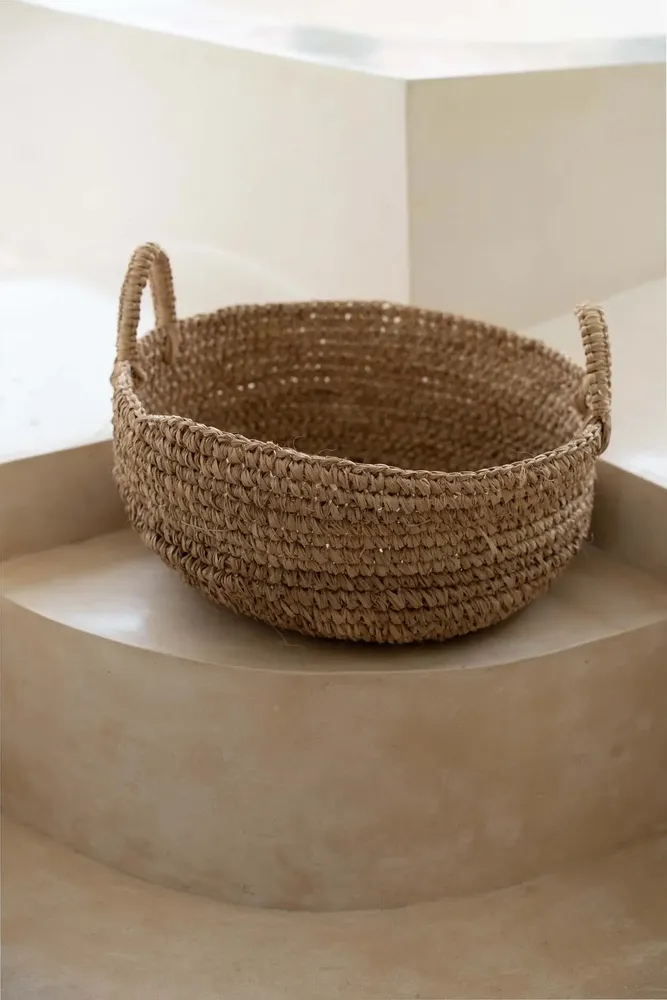 Caskets and boxes - The Raffia Basket Trays - Natural - L - BAZAR BIZAR LIVING