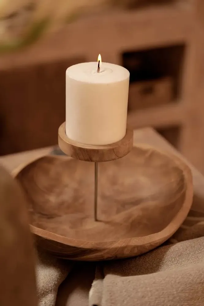 Candlesticks and candle holders - The Candle Plate - Natural - BAZAR BIZAR LIVING
