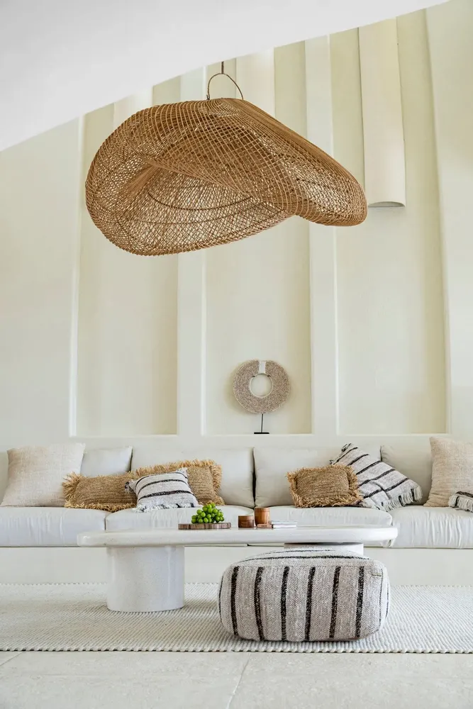 Ottomans - The Oh My Gee Pouffe - Bohemian White - BAZAR BIZAR LIVING