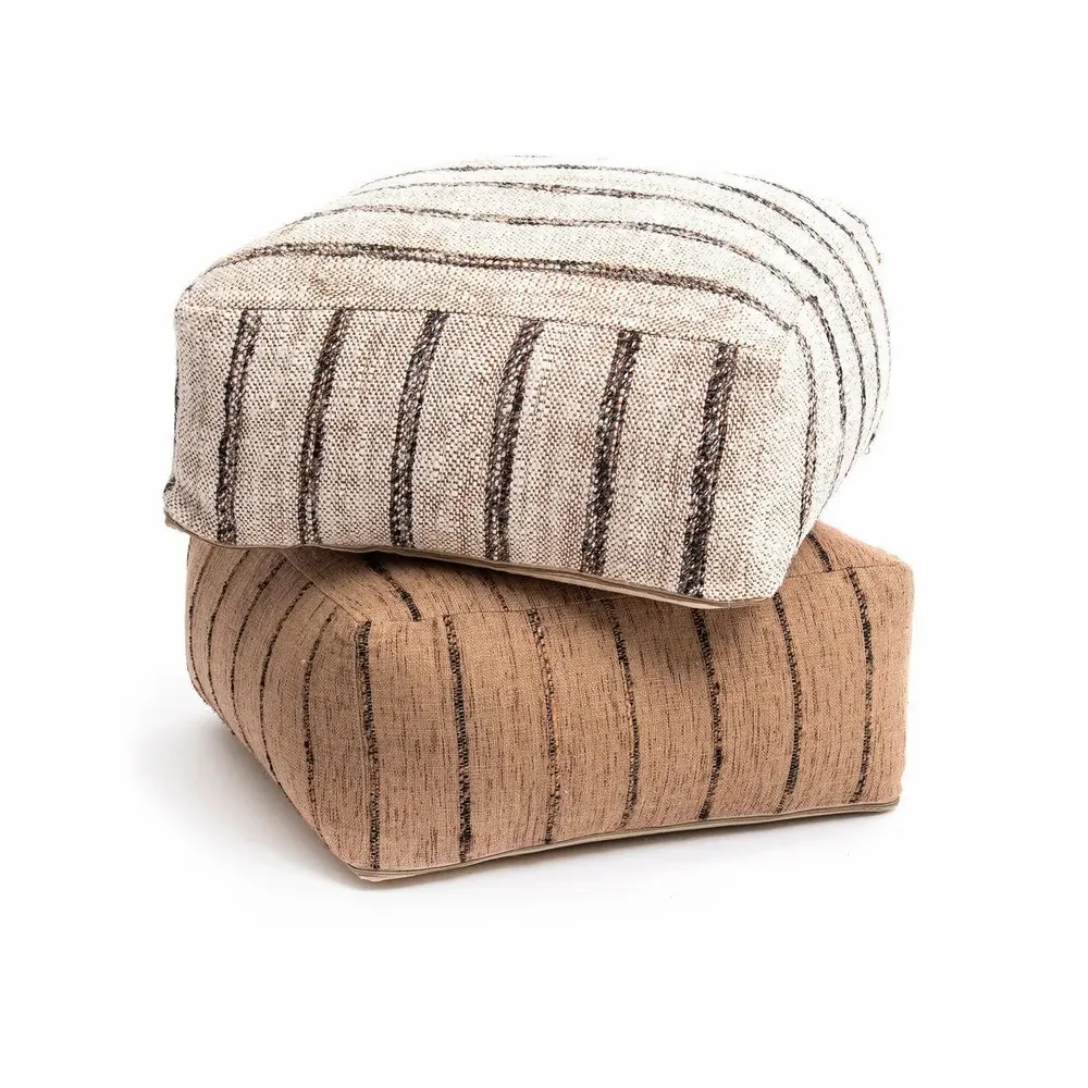 Ottomans - The Oh My Gee Pouffe - Bohemian White - BAZAR BIZAR LIVING
