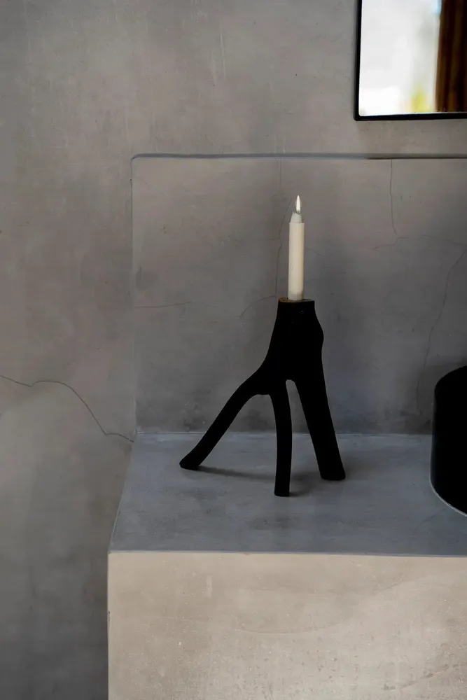 Bougeoirs et photophores  - Le Bougeoir Triple Twig - Noir - BAZAR BIZAR LIVING