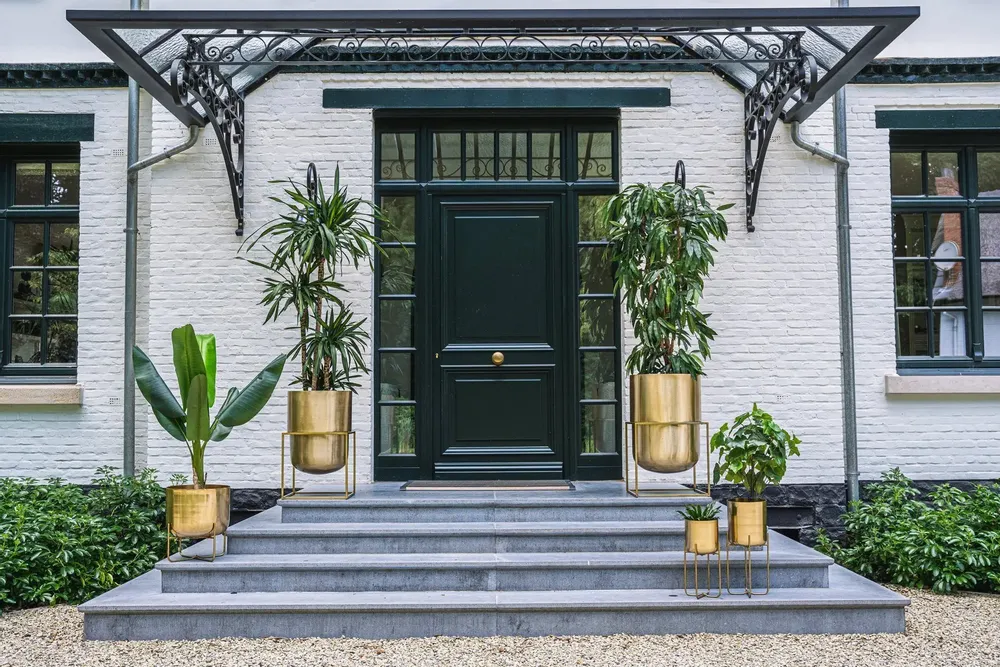 Vases - The Brass Planter on Stand - Brass - L - BAZAR BIZAR LIVING